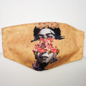 Mascherina Frida Kahlo gold flower