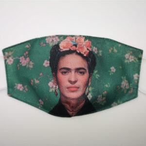 Mascherina Frida Kahlo green flower